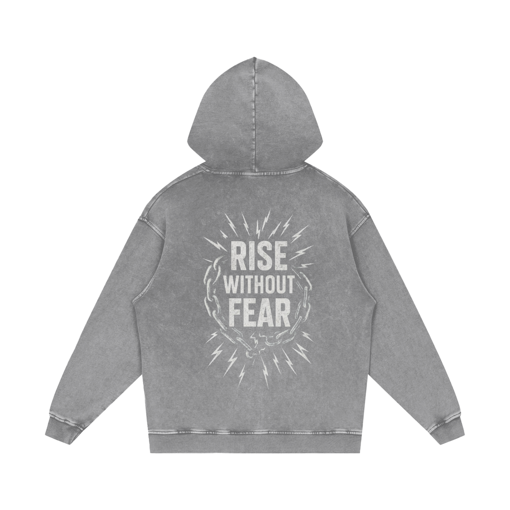 'RISE WITHOUT FEAR' OVERSIZE HOODIE