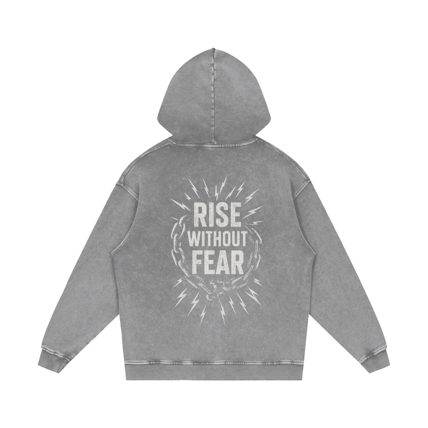 'RISE WITHOUT FEAR' OVERSIZE HOODIE