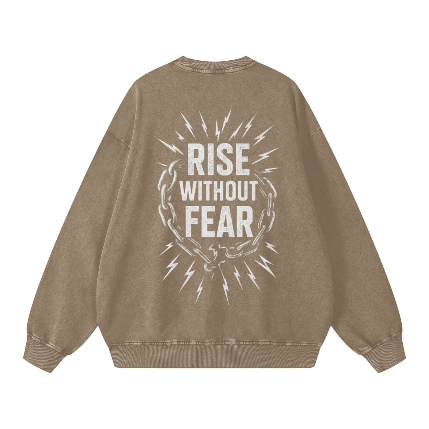 'RISE WITHOUT FEAR' OVERSIZE CREWNECK