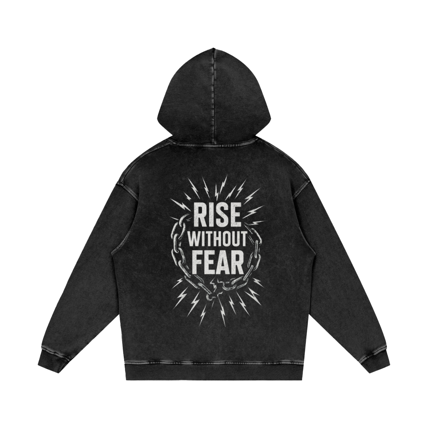 'RISE WITHOUT FEAR' OVERSIZE HOODIE