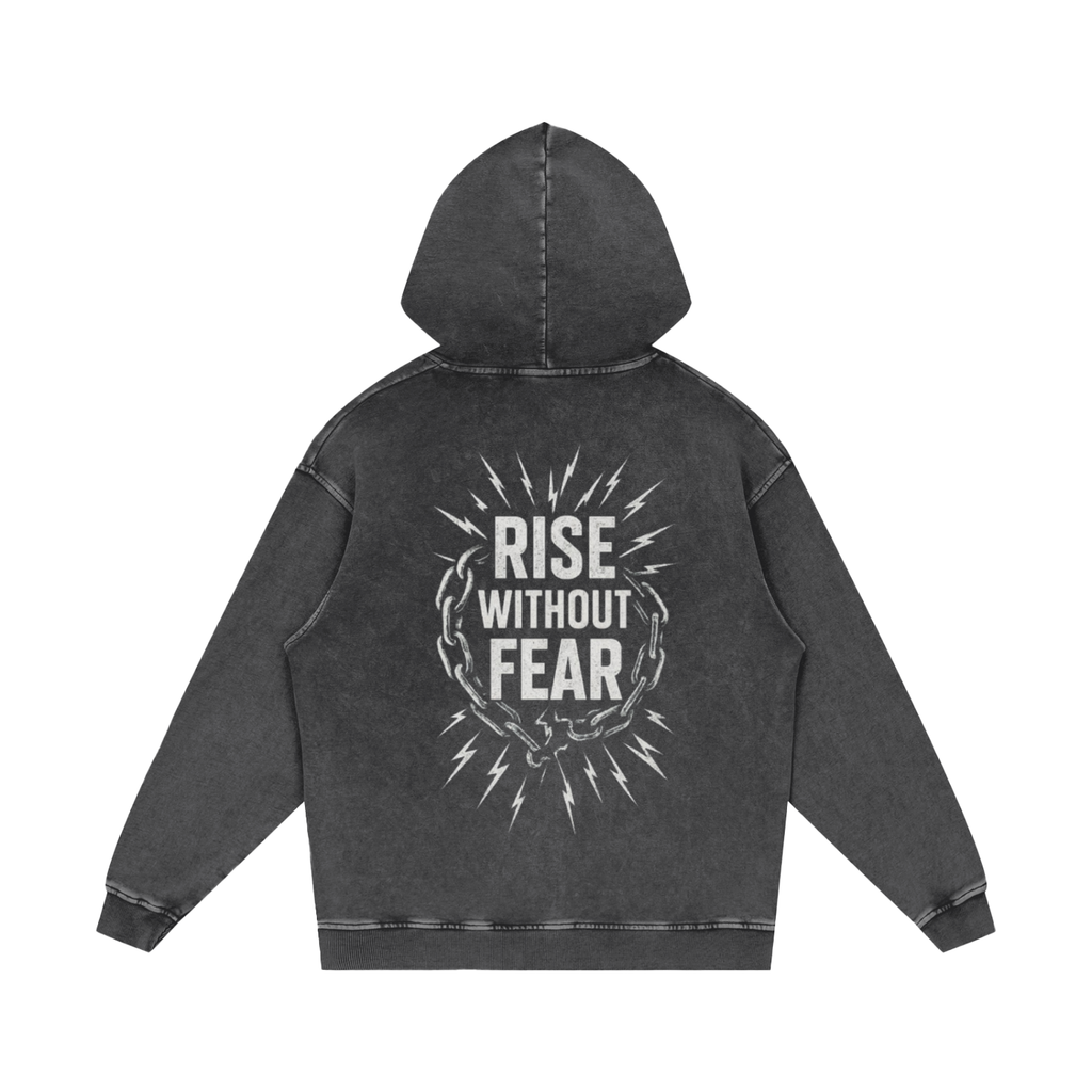 'RISE WITHOUT FEAR' OVERSIZE HOODIE