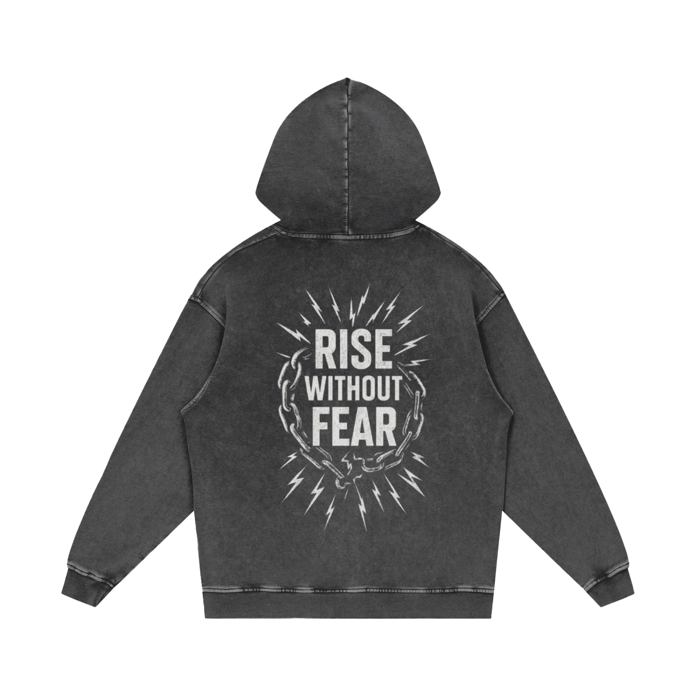'RISE WITHOUT FEAR' OVERSIZE HOODIE