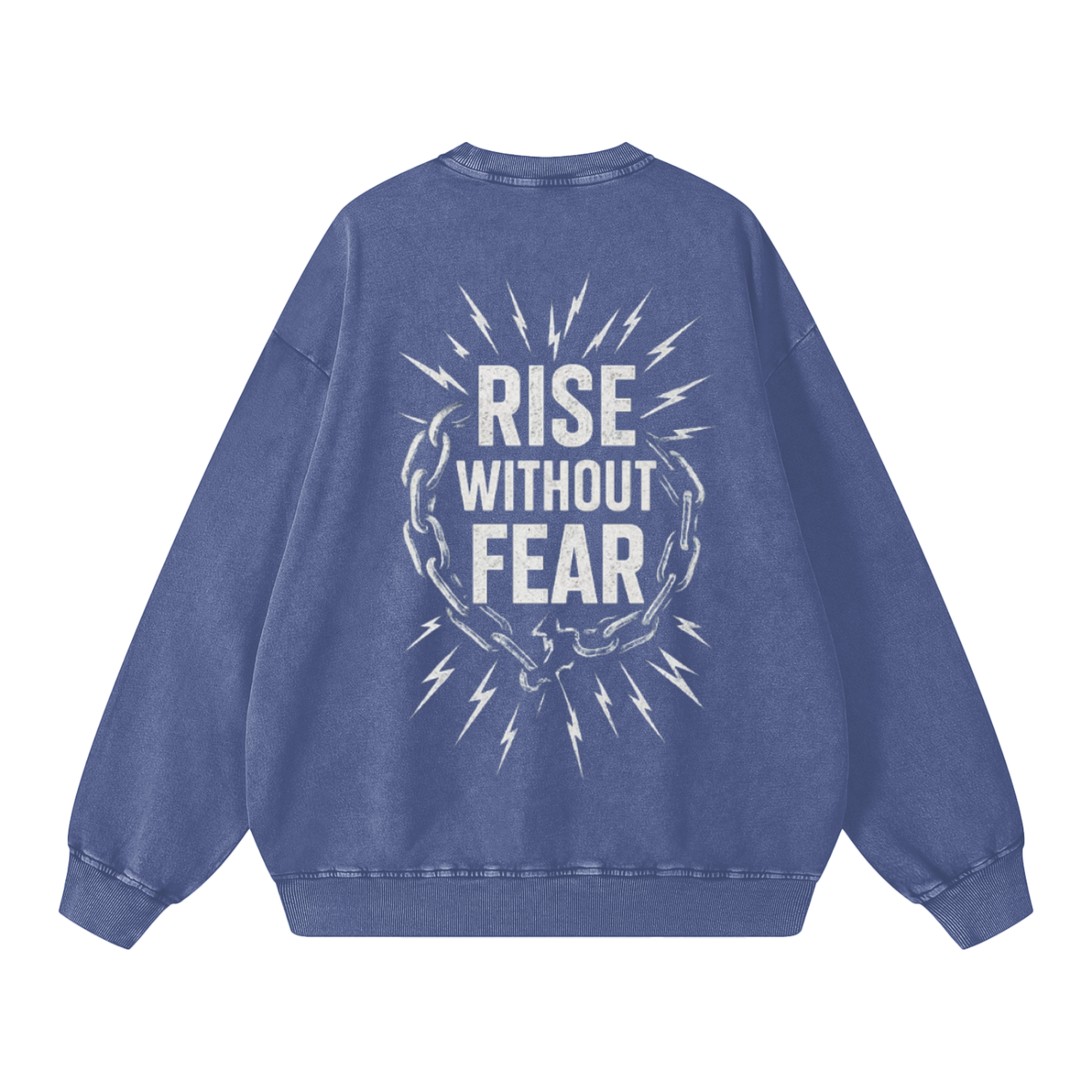 'RISE WITHOUT FEAR' OVERSIZE CREWNECK