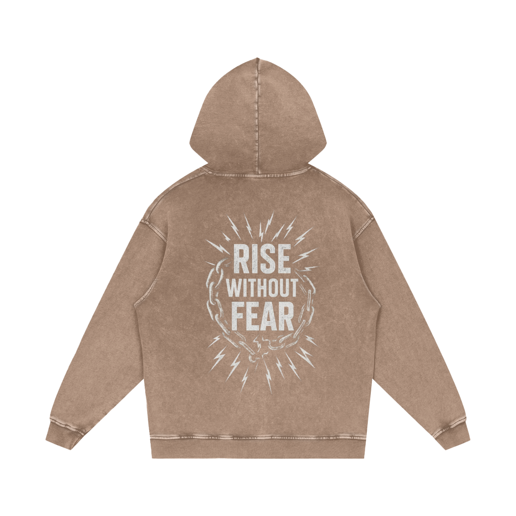 'RISE WITHOUT FEAR' OVERSIZE HOODIE