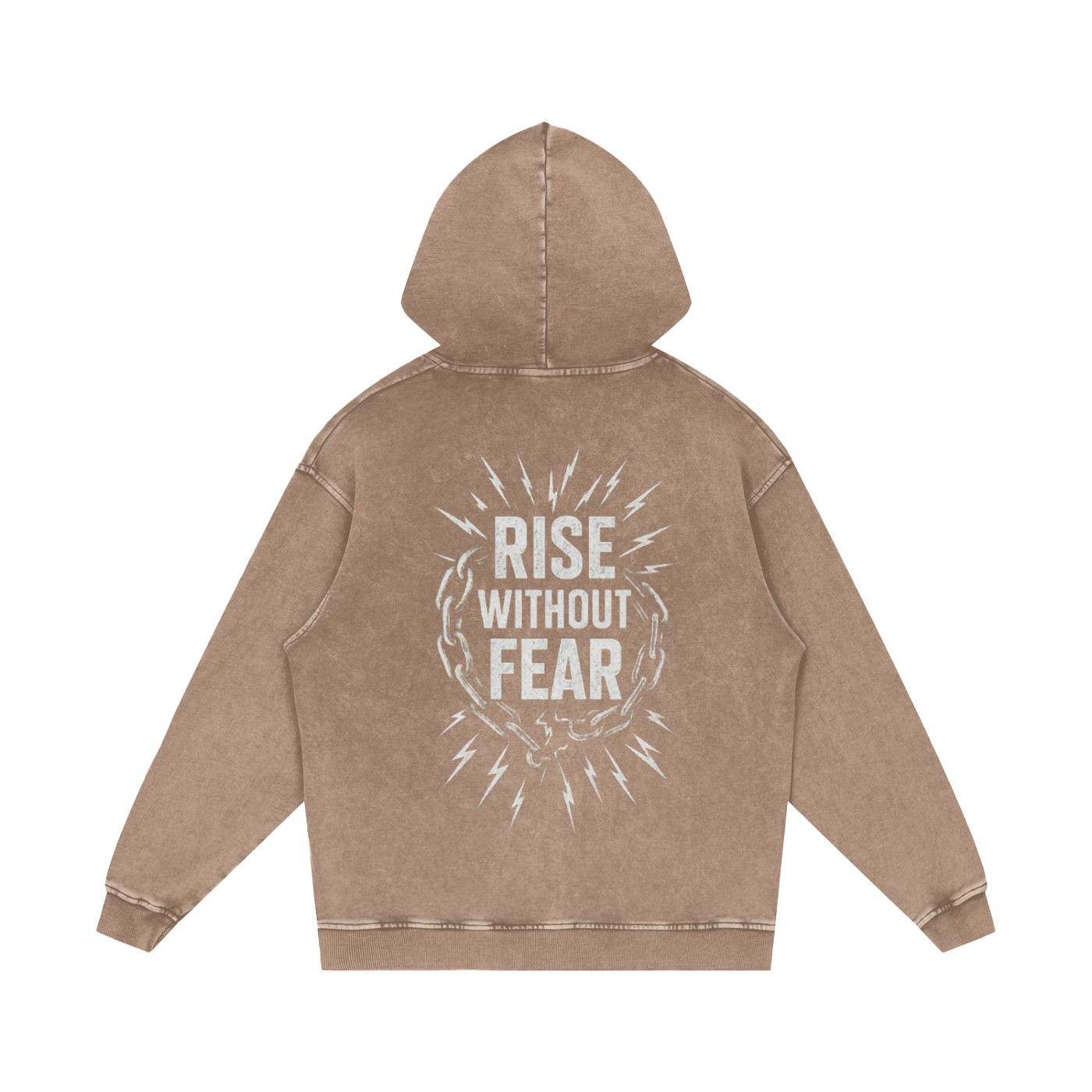 'RISE WITHOUT FEAR' OVERSIZE HOODIE