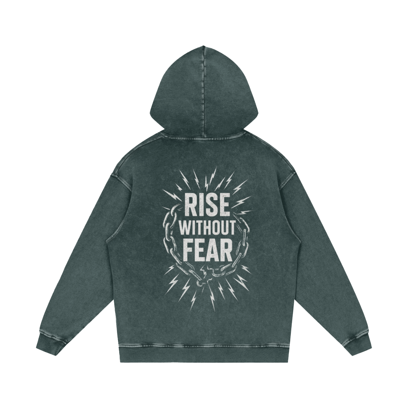 'RISE WITHOUT FEAR' OVERSIZE HOODIE